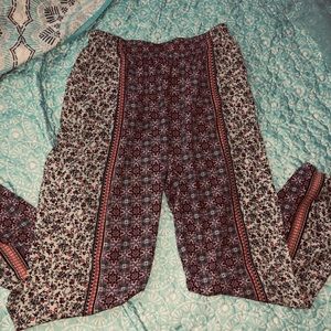 Cropped flowy pants